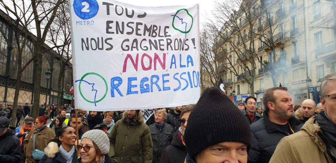 Manif 28 décembre 2019 contre le projet de réforme des retraites